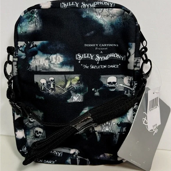 NWT Disney Silly Symphony Skeleton Dance Crossbody Bag - Picture 3 of 3
